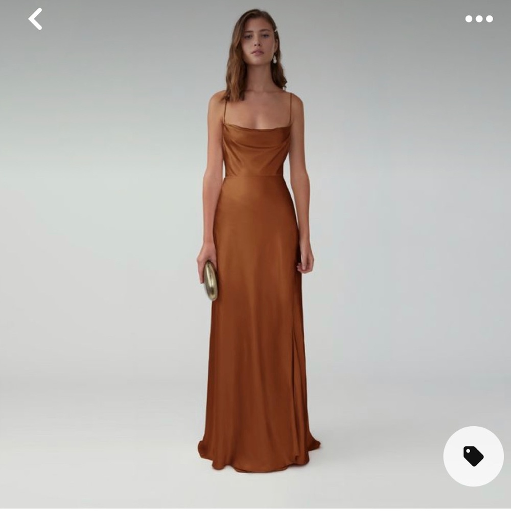 Fame and Partners Strappy Draped Gown